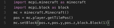 Minecraft Pythonでブロックを積み上げる これは面白